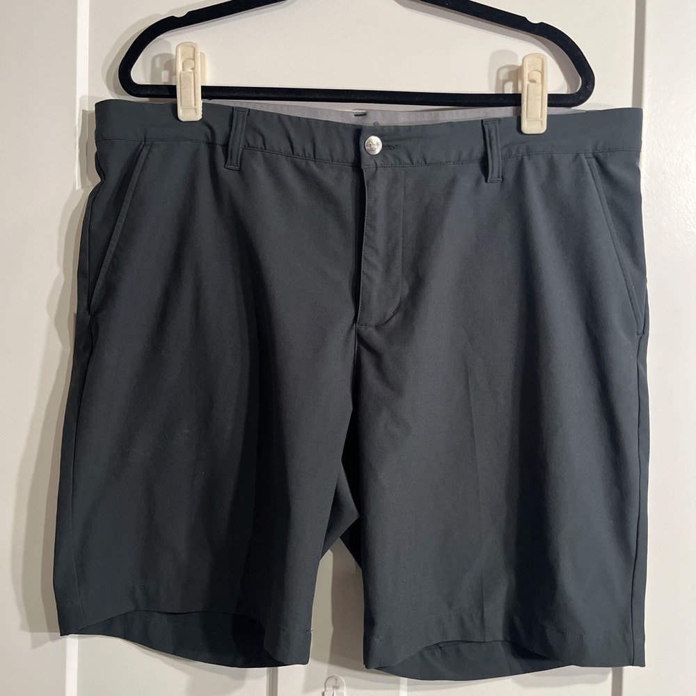 Adidas Prime Dark Gray Men's Golf Shorts Light Blue Size 38